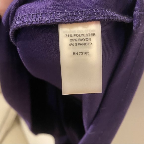 Spense Peplum Waist Dress, Solid Purple, Size 8 - NWT - Picture 11 of 13